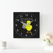 Horloge Carrée Texte de la comptabilité (Maison)