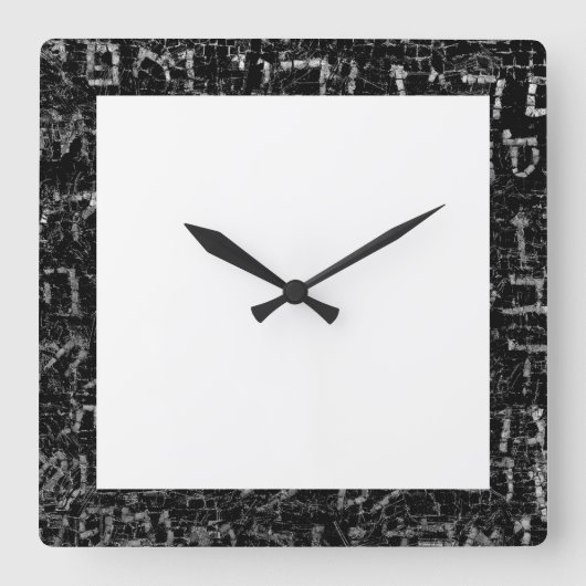 Horloge Carrée Texte hébreu (Recto)