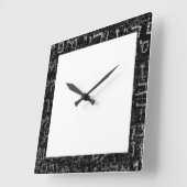 Horloge Carrée Texte hébreu (Angle)