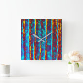 Horloge Carrée Texture Abstraite très unique (Maison)