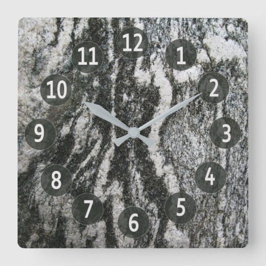 Horloge Carrée Texture de Feline (Recto)