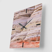 Horloge Carrée Texture de Navajo Sandstone (Angle)