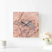 Horloge Carrée Texture de pierre de marbre tendance cool (Maison)