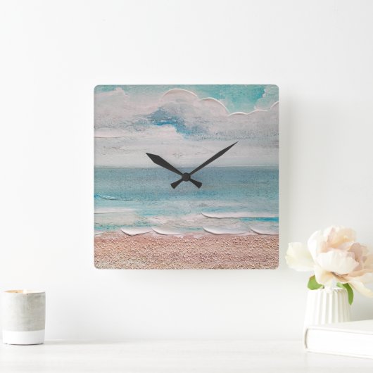Horloge Carrée Texture de sable (Maison)
