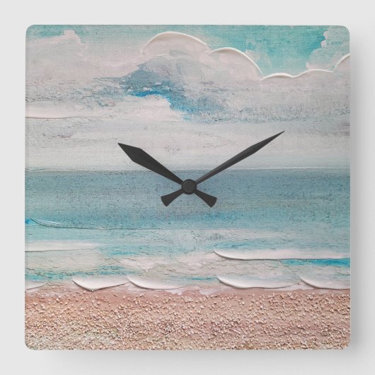 Horloge Carrée Texture de sable (Recto)