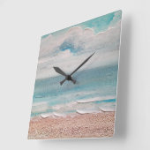 Horloge Carrée Texture de sable (Angle)