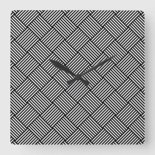Horloge Carrée Texture vérifiée géométrique