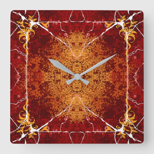 Horloge Carrée Textures de styles classiques (Recto)