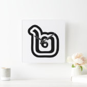 Horloge Carrée Thaïlande Numéro 2 / Deux / ๒ (Chanson) Script tha (Maison)