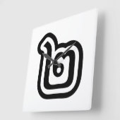 Horloge Carrée Thaïlande Numéro 2 / Deux / ๒ (Chanson) Script tha (Angle)