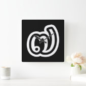 Horloge Carrée Thaïlande Numéro 7 / Sept / ๗ (Jed/Chet) Thai (Maison)