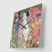 Horloge Carrée The Dancer, Gustav Klimt (Angle)