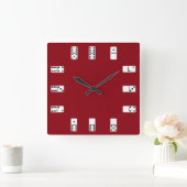 Horloge Carrée The Dominos Wall Clock (Maison)
