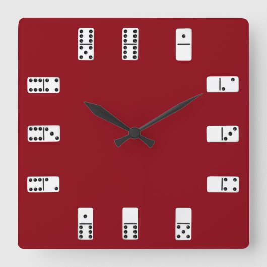 Horloge Carrée The Dominos Wall Clock (Recto)