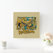 Horloge Carrée The Flintstones | Retro Comic Character Panels (Maison)