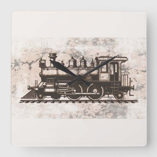 Horloge Carrée The golden age of steam (Recto)