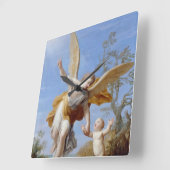 Horloge Carrée "The Guardian Angel" wall clock (Angle)