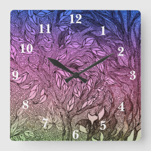 Horloge Carrée The Living Tree