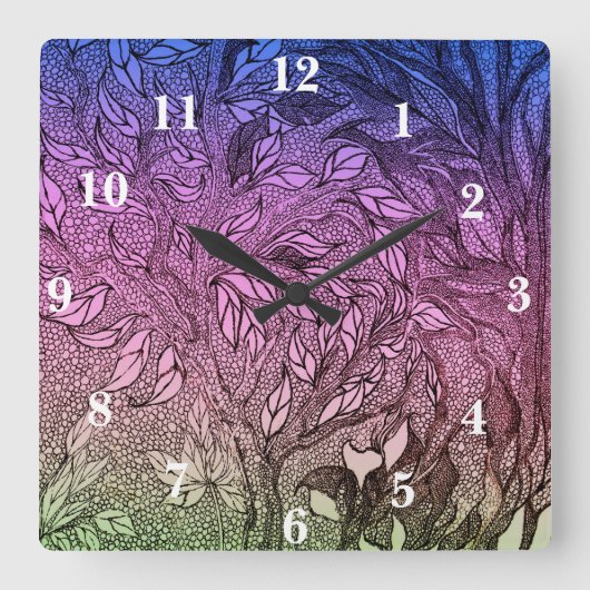 Horloge Carrée The Living Tree (Recto)