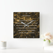 Horloge Carrée THE LORD's PRAYER SQUARE WALL CLOCK (Maison)