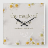Horloge Carrée the magic of change , wall clock (Recto)