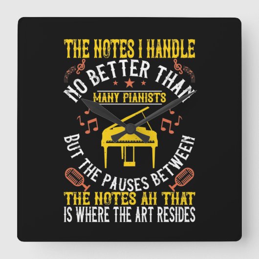 Horloge Carrée The Notes I (Recto)