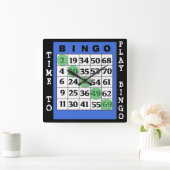 Horloge Carrée The Play Bingo Wall Clock (Maison)
