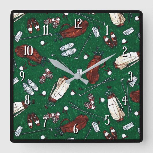 Horloge Carrée The Time Golf (Recto)