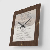 Horloge Carrée The Touch of the Master's Hand (Angle)