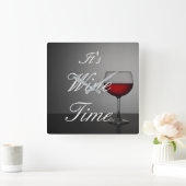 Horloge Carrée The Wine Time Wall (Maison)