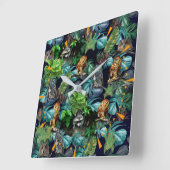 Horloge Carrée Thèmes de fête nocturne (Angle)