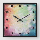 Horloge Carrée Thick Textured Abstract (Recto)