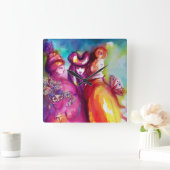 Horloge Carrée THIRD MASK / mascarade de Venise (Maison)