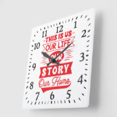 Horloge Carrée This Is Us Our Life Story (Angle)