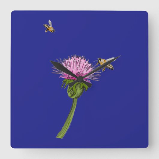 Horloge Carrée Thistle Wall Clock  (Recto)