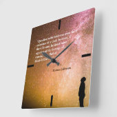 Horloge Carrée Thomas Jefferson Quote on Question With Boldness (Angle)
