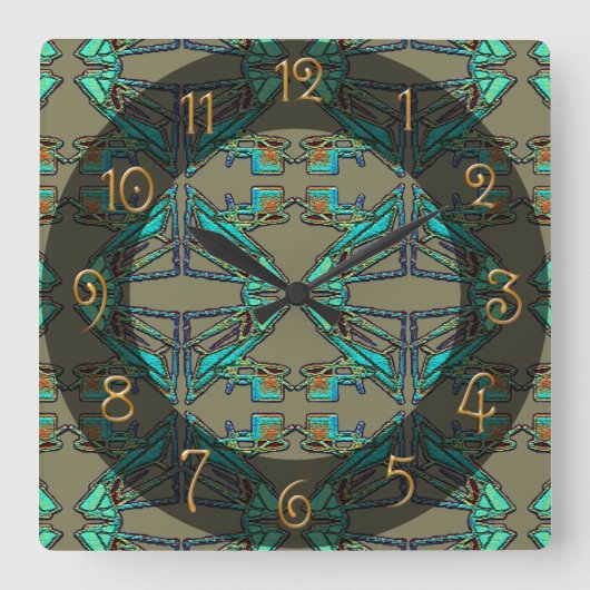 Horloge Carrée Thunderbird (Recto)