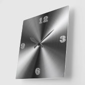 Horloge Carrée Tic Toc en acier inoxydable moderne (Angle)