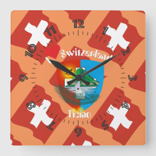 Horloge Carrée Ticino Suisse Svizzera Svizra