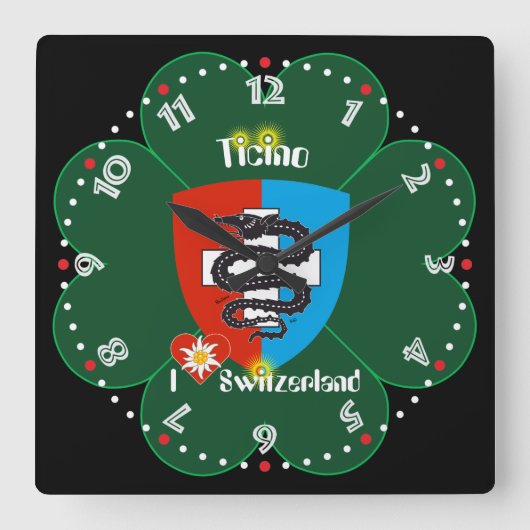 Horloge Carrée Ticino Suisse Svizzera Svizra (Recto)