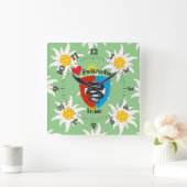 Horloge Carrée Ticino Suisse Svizzera Svizra (Maison)