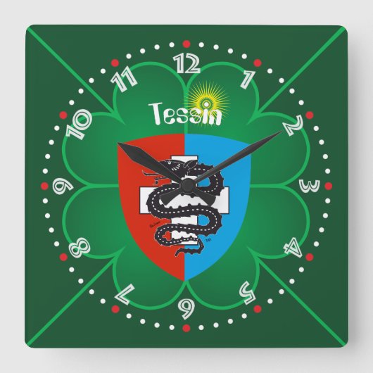 Horloge Carrée Ticino Suisse Svizzera Svizra (Recto)