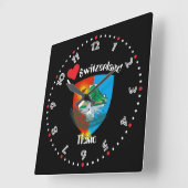 Horloge Carrée Ticino Suisse Svizzera Svizra (Angle)