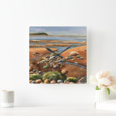 Horloge Carrée Tides Out plage en bord de mer (Maison)