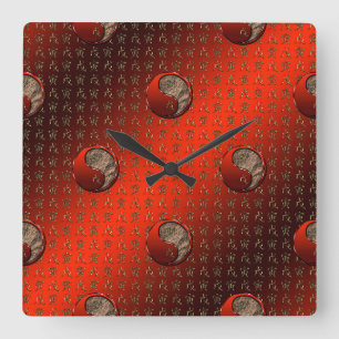 Horloge Carrée Tigre de Terre