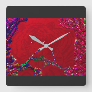Horloge Carrée Tigre rouge dans l'Elysée