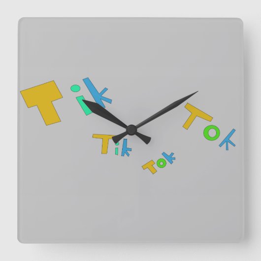 Horloge Carrée Tik Tok (Recto)