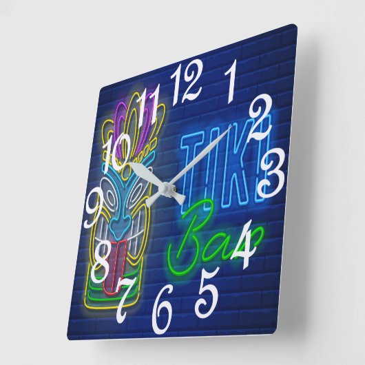 Horloge Carrée Tiki Bar (Angle)
