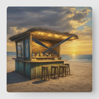 Horloge Carrée Tiki Bar - 4 -