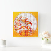 Horloge Carrée Time and illustrated art on your wall. (Maison)